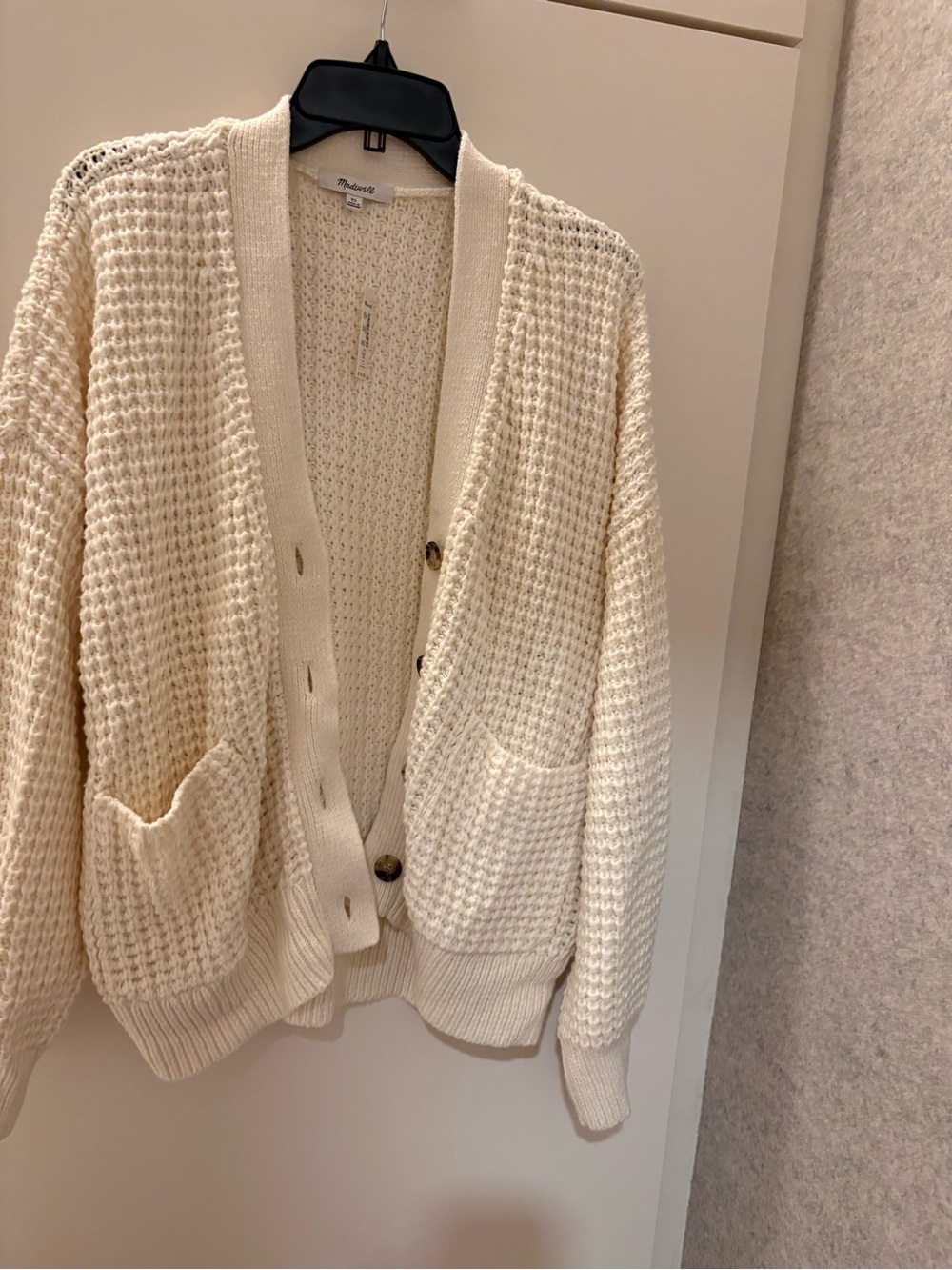 Madewell Waffleknit Cardigan. Size XL. New with tags.